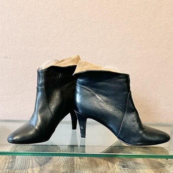Jeffrey Campbell black leather ankle boots Sonika size 7 - Picture 7 of 7